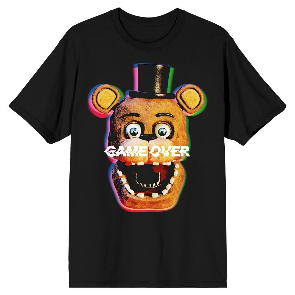 Five Nights At Freddys Freddy Fazbear T-Shirt Blue Shadow Horror Game Graphic 05